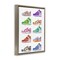 Stupell Industries Rows of Chic Sneakers Framed Floater Canvas Wall Art Design by Ziwei Li